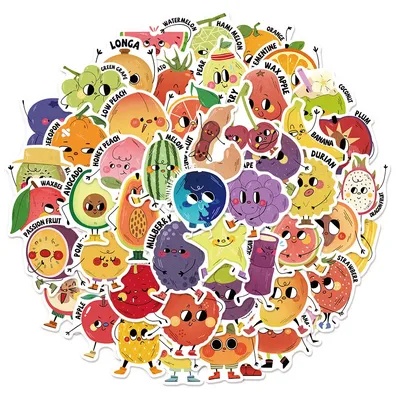 50PCS Kreative Bild Buch Stil Obst Aufkleber Belohnung Graffiti Aufkleber DIY Gepäck Lautsprecher Wasser Tasse Wasserdichte Aufkleber Image
