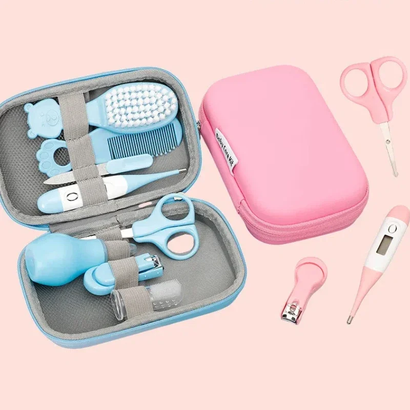 Reinigungsset, Kinderpflege, Nagelknipser, 8-teilig, Kamm, Massage, weiche Borsten, Bürstenset Image