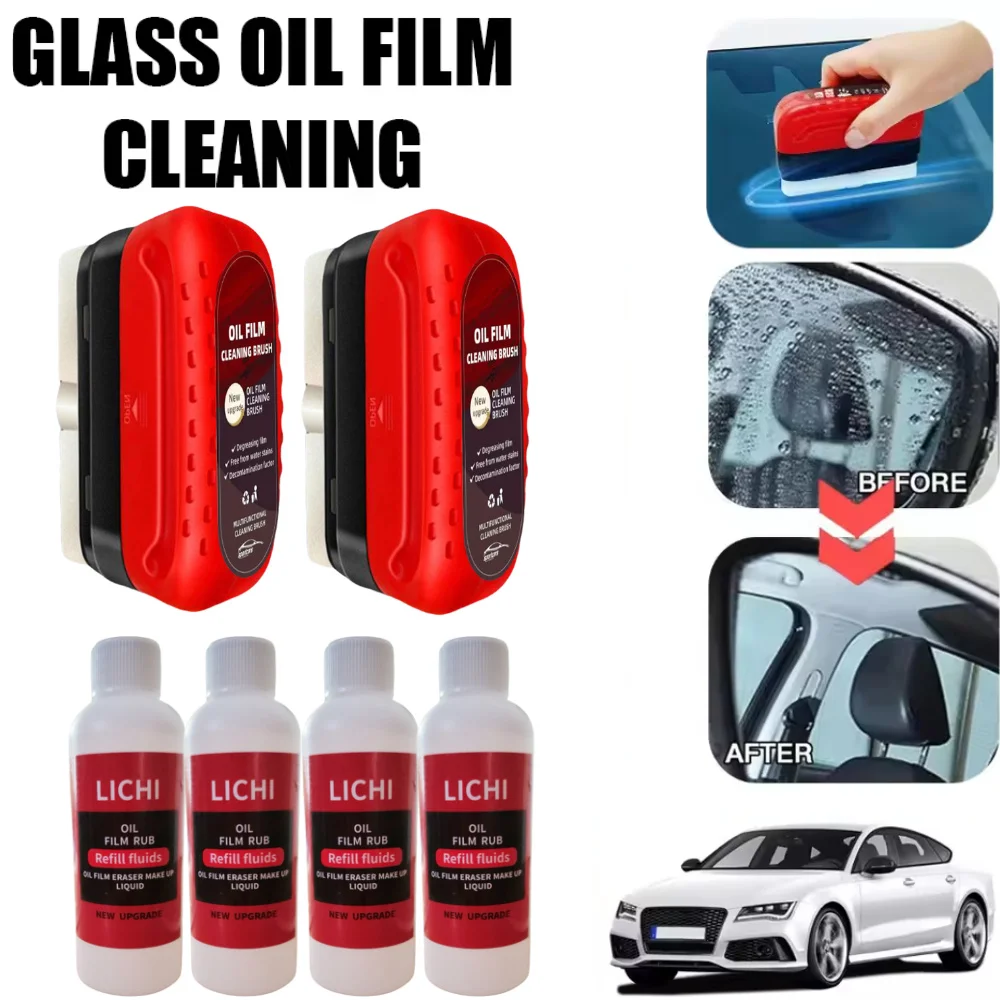 Auto Glas Öl Film Entferner Glas Reinigung Bord Hydrophobe Glas Beschichtung Windschutzscheibe Fenster Auto Glas Öl Nachfüllen Reiniger Pinsel Image