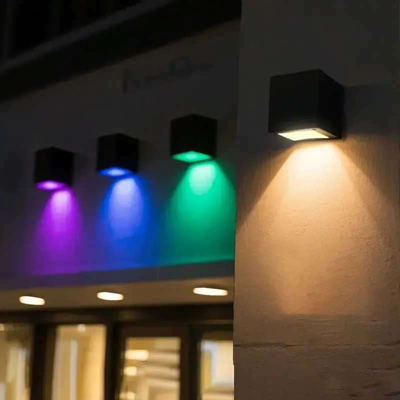 Solar-Wandleuchte für den Außenbereich, IP65, wasserdicht, Solar-Außenleuchte, geeignet für Hof, Veranda, Garten, Hinterhof, Zaun, Dekoration