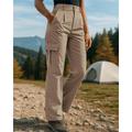 Per donna Pantaloni Cargo Pantaloni da escursionismo Esterno Vestibilità regolare Impermeabile Antivento Pantaloni Tasca Nero Rosa Spandex Campeggio / Escursionismo Golf Corsa S M L XL XXL