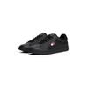 Sneaker TOMMY JEANS "ARCHIVE '98", Herren, Gr. 42, schwarz (schwarz uni), Nappaleder, Textil, unifarben, sportlich, Schuhe, Freizeitschuh, Streetwear, Halbschuh, Schnürer mit Logoflagge