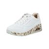 Sneaker SKECHERS "Skechers Sneaker Lederimitat", Damen, Gr. 37, weiß (weiß, gold), Lederimitat, casual, Schuhe