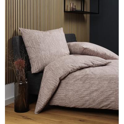 Bettwäsche JANINE "Soft-Cotton71000 0", kupfer mocha, B/L: 155cm x 200cm, , Linon, B/L: 80cm x 80cm, Linon, Obermaterial: 100% Baumwolle, Bettwäsche, mit Reissverschluss Image