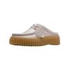 Pantolette CLARKS "Clarks Pantoletten Leder", Damen, Gr. 39, silber, Leder, casual, Schuhe