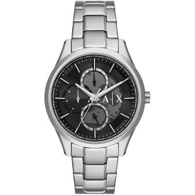 Multifunktionsuhr ARMANI EXCHANGE, silber (silberfarben, schwarz), Armbanduhren, Herren, Armbanduhr, Herrenuhr, Edelstahlarmband, ideal auch als Geschenk Image