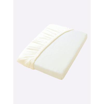 Spannbettlaken IRISETTE Gr. 2, beige (ecru), B:140-160cm L:200cm, Single-Jersey, 100% Baumwolle, Laken Image