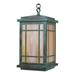 Gracie Oaks Kusiak 1-Light Outdoor Hanging Lantern Glass/Metal in Brown | 14.5 H x 8 W x 8 D in | Wayfair 38B8ED30B78C43029B45F4D56DA0F67E