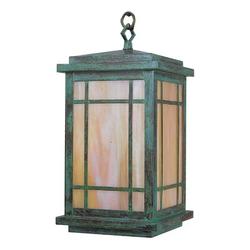 Gracie Oaks Kusiak 1-Light Outdoor Hanging Lantern Glass/Metal in Brown | 14.5 H x 8 W x 8 D in | Wayfair 8D93905DC8934DAF982A8571C5886330