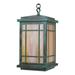 Gracie Oaks Kusiak 1-Light Outdoor Hanging Lantern Glass/Metal in Brown | 14.5 H x 8 W x 8 D in | Wayfair AD5B92C1950A4AE09771ABAC0A396C9A