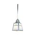 Red Barrel Studio® Lytarra A-line 1 - Light Lantern Geometric Pendant Glass, Crystal in Gray | 6.75 H x 4.75 W x 4.25 D in | Wayfair