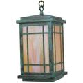 Gracie Oaks Kusiak 1-Light Outdoor Hanging Lantern Glass/Metal in Brown | 14.5 H x 8 W x 8 D in | Wayfair 63F8CD3BAD9C481E9CED79CBFE522026