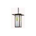 Arroyo Craftsman Franklin 1 -Bulb 14" H Mains Outdoor Hanging Lantern Glass/Metal in White | 14 H x 9 W x 9 D in | Wayfair FH-9LOF-RB