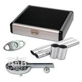 Aluminum Traveler Cigar Humidor Kit