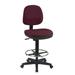 Office Star Products Mid-Back Drafting Chair 52.0 H x 21.25 W x 24.75 D in Upholstered/Metal in Diamond - Shale | 21.25" W | Wayfair DC800-295