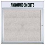 AARCO Illuminated Outdoor Enclosed Wall Mounted Bulletin Board Vinyl/Metal in White/Blue/Black | 24 H x 18 W x 4 D in | Wayfair ODCC2418RHI
