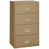 FireKing Fireproof 4-Drawer Vertical File Cabinet Metal/Steel in Brown | 52.75 H x 31.1875 W x 22.125 D in | Wayfair 4-3122-C (sand)