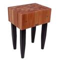 John Boos Rouge et Noir Le Bloc Prep Table w/ Butcher Block Top Plastic in Black/Brown | 34 H x 30 W x 24 D in | Wayfair RN-LB3024-C