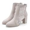 High-Heel-Stiefelette LASCANA "Ankle Boot, Stiefel", Damen, Gr. 35, grau, Obermaterial: 100% Textilmaterial. Futter: 100% Textilmaterial. Decksohle: 100% Lederimitat. Laufsohle: 100% Synthetik, unifarben, feminin, Schuhe, mit modischer Spitze und...