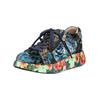 Sneaker LAURA VITA "LAURA VITA Sneaker Leder/Textil", Damen, Gr. 36, lila (indigo), Leder, Textil, casual, Schuhe