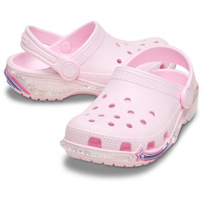 Clog CROCS "Classic Star Sparkle Clog T", Kinder, Gr. 22, rosa, Croslite, Glitzer, casual, Schuhe, Freizeitschuh, Sandale mit coolem Motiv Image