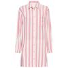 Nachthemd S.OLIVER, Damen, Gr. 48, N-Gr, rot (mauve gestreift), Web, Obermaterial: 100% Viskose, gestreift, modisch, oversize kurz, V-Ausschnitt, Langarm elastischer Bund mit innenliegendem Gummizug, Kleider