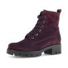 Schnürstiefelette GABOR, Damen, Gr. 43, lila (beere), Veloursleder, Schuhe