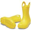Gummistiefel CROCS "Handle It Rain Boot K", Kinder, Gr. 25, gelb, Croslite, casual, Schuhe, Regenstiefel, Matschstiefel mit Trageschlaufe