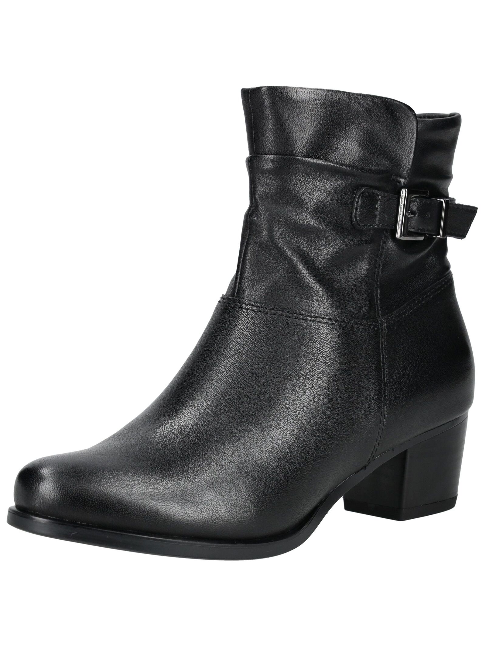 Stiefelette CAPRICE "Caprice Stiefelette Leder", Damen, Gr. 40, schwarz, Leder, Schuhe