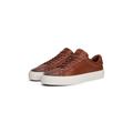 Sneaker TOMMY HILFIGER "PREMIUM DRESS CUPSOLE COGNAC", Herren, Gr. 44, braun (cognac), Glattleder, sportlich, Schuhe, Freizeitschuh, Halbschuh, Schnürschuh mit edler Logoprägung