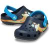 Clog CROCS "Classic UFO Lights Clog T", Kinder, Gr. 23, blau (navy), Croslite, kontrastfarbene Details, casual, Schuhe, Freizeitschuh, Sandale mit coolem Motiv