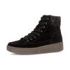 Schnürboots GABOR "DAVOS", Damen, Gr. 39, schwarz, Veloursleder, Textil, casual, Schuhe, Plateau, Schnürstiefelette in Komfortweite H (= sehr weit)