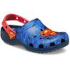 Clog CROCS "Superman Classic Clog K", Kinder, Gr. 36, blau (blau, rot), Croslite, kontrastfarbene Details, casual, Schuhe, Hausschuh, Kindergartenschuh mit coolem Motiv
