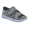 Hausschuh RICHTER "Mailo WMS: Mittel", Kinder, Gr. 33, grün (grün, grau), Baumwolle, casual, Schuhe, Klettschuh mit WMS, Größenschablone zum Download