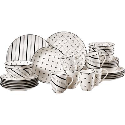 Kombiservice RITZENHOFF & BREKER "Fusion", schwarz, 30 tlg., Porzellan, Geschirr-Sets, aus Porzellan für 6 Personen Image