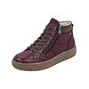 Schnürstiefelette REMONTE "Remonte Stiefelette Glattleder", Damen, Gr. 41, rot (weinrot), Glattleder, casual, Schuhe