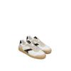 Sneaker MARC O'POLO "COURT W", Damen, Gr. 41, weiß, schwarz, hellbeige, Glattleder, Veloursleder, kontrastfarbene Details, sportlich, Schuhe, Retro-Sneaker, Schnürschuh, Halbschuh mit Memory Foam Innensohle