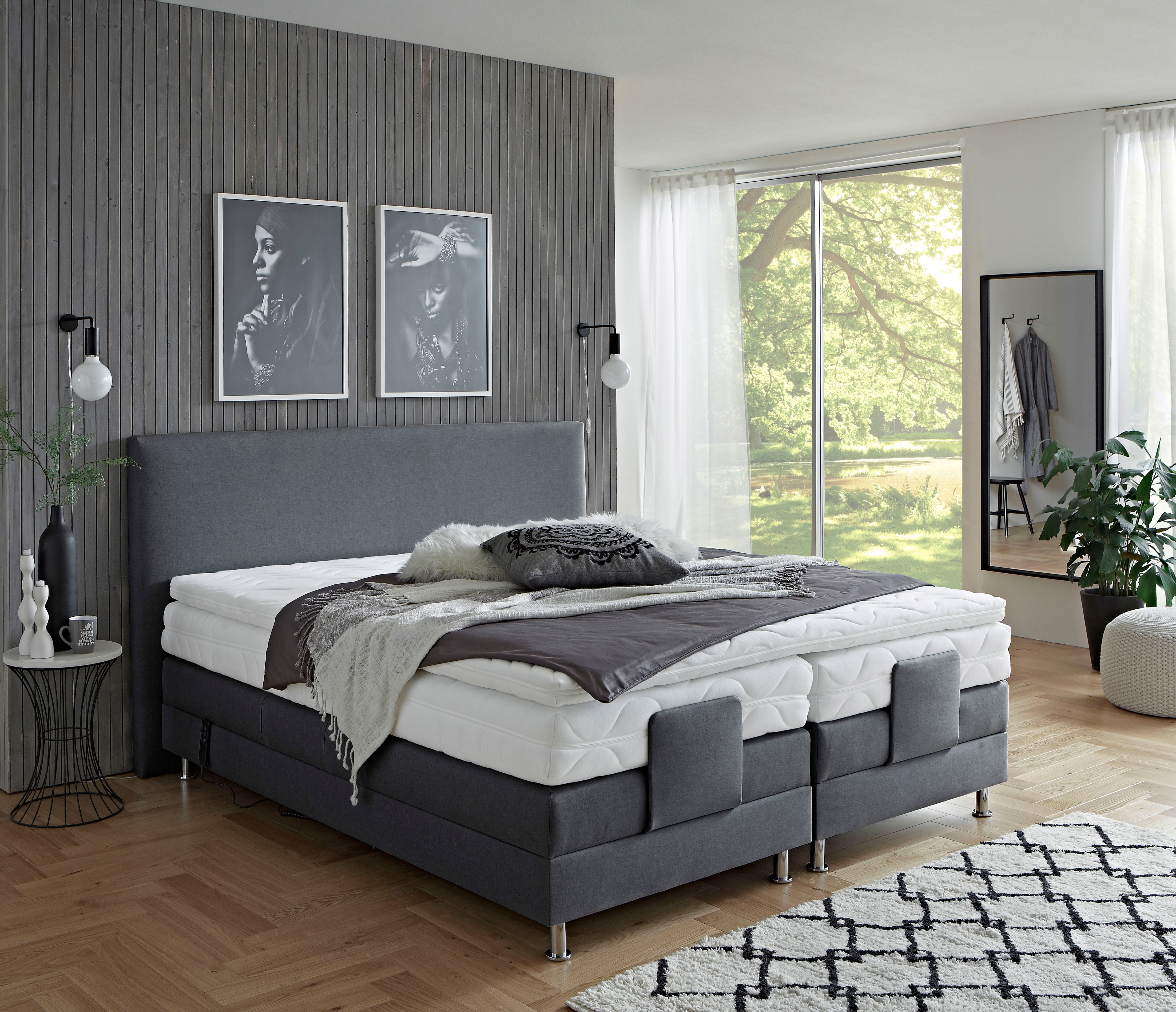 Boxbett, charcoal, B:195cm L:210cm, WESTFALIA SCHLAFKOMFORT, Komplettbetten Image