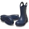 Gummistiefel CROCS "Handle It Rain Boot K", Kinder, Gr. 24, blau (navy), Croslite, casual, Schuhe, Regenstiefel, Matschstiefel mit Trageschlaufe