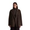 Outdoorjacke MARC O'POLO "aus edlem Woll-Doubleface", Damen, Gr. 34, braun (schwarz coffee), Obermaterial: 50% Wolle (Schafwolle), 48% Polyester, 1% Viskose, 1% Polyamid; Füllung: 100% Nicht verfügbar; Futter: 100% Nicht verfügbar, unifarben,...