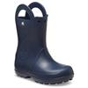 Gummistiefel CROCS "Handle It Rain Boot K", Kinder, Gr. 30, blau (navy), Croslite, casual, Schuhe, Regenstiefel, Matschstiefel mit Trageschlaufe