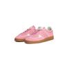 Plateausneaker TOMMY JEANS "THE GREENWICH EDGE", Damen, Gr. 41, rosa (rosa, weiß), Veloursleder, sportlich, Schuhe, Freizeitschuh, Halbschuh, Schnürer mit Kontrast-Details