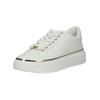 Plateausneaker STEVE MADDEN "STEVE MADDEN Sneaker Lederimitat", Damen, Gr. 38, weiß (weiß, gold), Lederimitat, casual, Schuhe