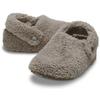 Hausschuh CROCS "Classic Cozzy Slipper K", Kinder, Gr. 38, braun, Croslite, Textil, casual, Schuhe, Pantoffel, Clog mit Filzwolle
