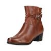 Stiefelette CAPRICE "Caprice Stiefelette Leder", Damen, Gr. 39, braun (cognac), Leder, casual, Schuhe