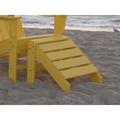 POLYWOOD® South Beach Outdoor Ottoman Plastic in White/Yellow | 15.75 H x 18.5 W x 19 D in | Wayfair SBO20LE