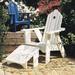 Uwharrie Chair Original Wood Adirondack Chair in Yellow | 45.5 H x 33 W x 36 D in | Wayfair 1011-072-Distressed