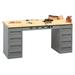 Tennsco Corp. Electronic 72"W Workbench Wood/Metal in Gray | 33.75 H x 72 W x 30 D in | Wayfair EMB-1-3072M -53