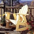 Uwharrie Chair Fanback Wood Rocking Adirondack Chair in Black | 45 H x 33 W x 36 D in | Wayfair 4012-082-Wash