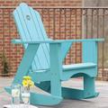 Uwharrie Chair Original Wood Rocking Adirondack Chair in Black | 45 H x 33 W x 38 D in | Wayfair 1012-082-Wash